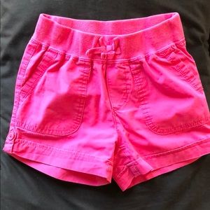 Pink Pull Up Shorts w/elastic waistband, front & back pockets,3 sizes available